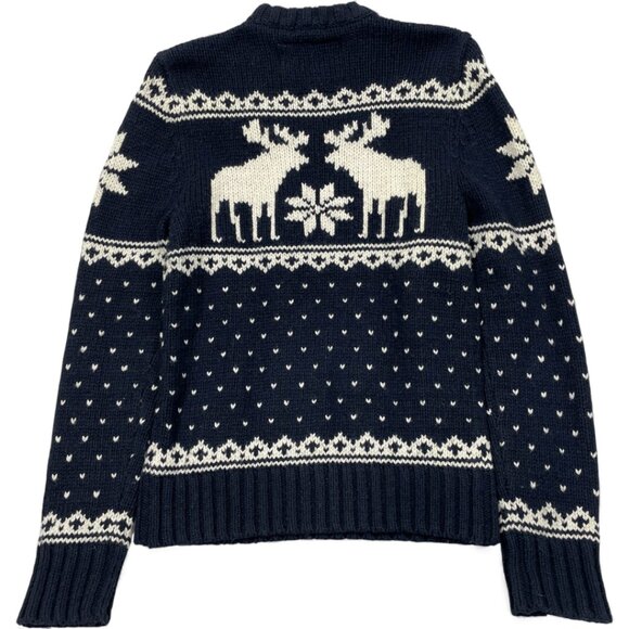 Abercrombie & Fitch Vintage Moose Knit Ski Sweater Muscle Slim Fit Men's Medium - Picture 7 of 7